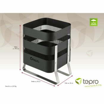 Tepro 1168 Prenosné ohnisko Milburn, 42 x 36 x 50 cm