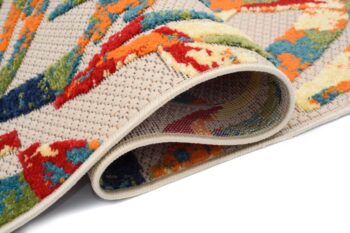 Terasový koberec s farebným motívom lístia Šírka: 120 cm | Dĺžka: 170 cm