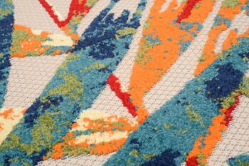 Terasový koberec s farebným motívom lístia Šírka: 140 cm | Dĺžka: 200 cm