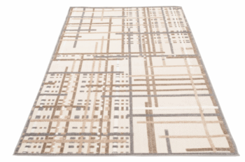 Terasový krémový koberec so sivý detailom Šírka: 80 cm | Dĺžka: 150 cm