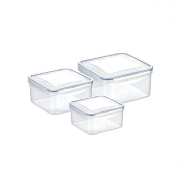 Tescoma 3-dielna sada dóz FRESHBOX, 0,4/0,7/1,2 l, štvorcová, 3 ks