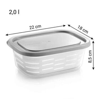 Tescoma Dóza do mrazničky s košíkom 4FOOD 2,0 l, 2 l