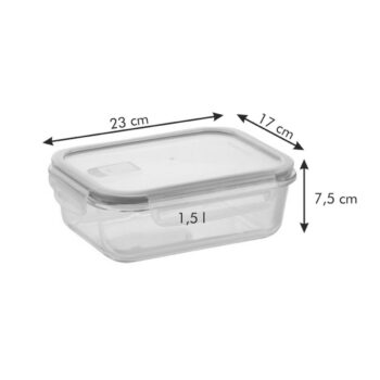 Tescoma FRESHBOX GLASS dóza 1,5 l, obdĺžniková, , 1,5 l