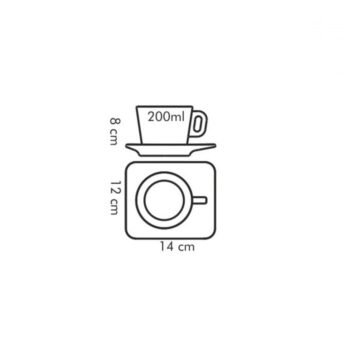 Tescoma GUSTITO šálka na cappuccino s podšálkou, 200 ml