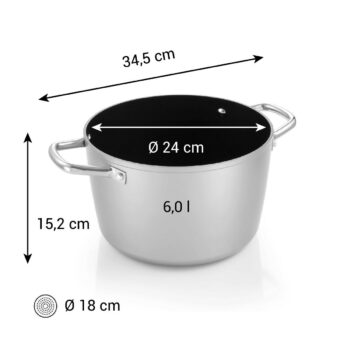 Tescoma Hrniec GrandCHEF+ pr. 24 cm, 6,0 l, pr. 24 cm