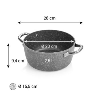 Tescoma Kastról i-PREMIUM Stone pr. 20 cm, 2,5 l, 2,5 l