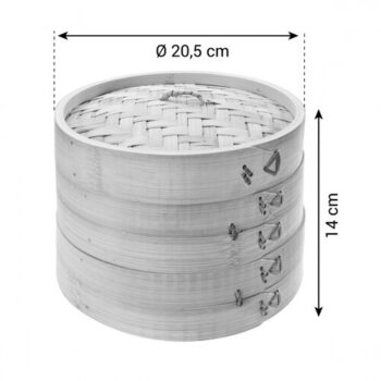 Tescoma Naparovací košík bambusový NIKKO ¤ 20 cm, dvojposchodový