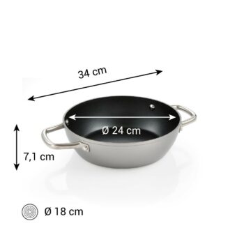 Tescoma Panvica hlboká GrandCHEF+ pr. 24 cm, 2 úchyty, pr. 24 cm