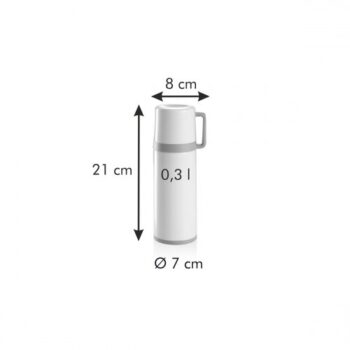 Tescoma Termoska s hrnčekom CONSTANT CREAM 0,3 l, nerez , 0,3 l