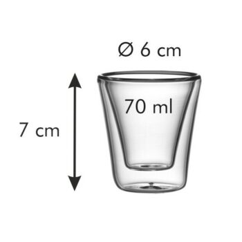 Tescoma dvojstenné poháre myDRINK, 70 ml, 2 ks, S