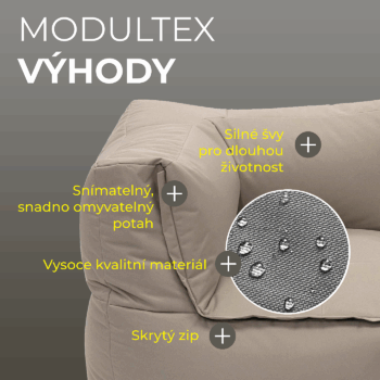 Textilná modulová zostava MODULTEX pre 5 osôb (cappuccino)