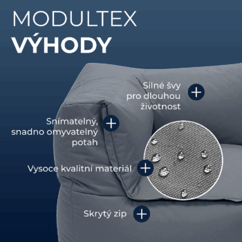 Textilná modulová zostava MODULTEX pre 5 osôb (sivá)