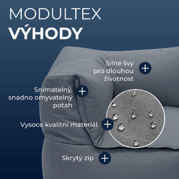 Textilná modulová zostava MODULTEX pre 6 osôb (sivá)