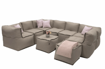 Textilná modulová zostava MODULTEX pre 7-8 osôb (cappuccino)