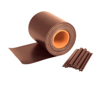 Tieniace pásy na plot s rozmermi 19 cm x 35 m v hnedej farbe