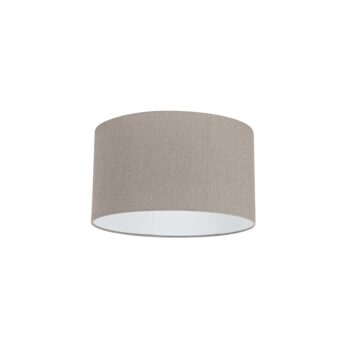Tienidlo na lampu bavlnené taupe s bielym vnútrom 35/35/20