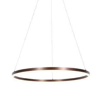 Tmavo bronzové závesné svietidlo 80 cm vrátane LED s 3-stupňovým stmievaním - Anello