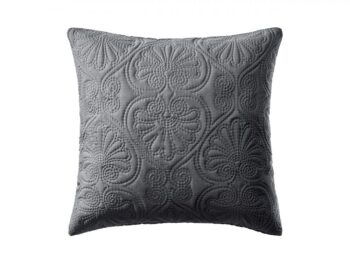 Tmavos sivá dekoratívna obliečka na vankúš 45 x 45 cm