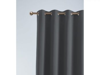 Tmavosivý zatemňujúci záves na kruhy 140 x 250 cm