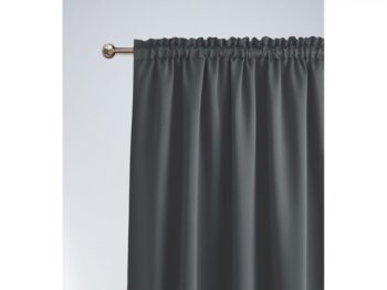 Tmavosivý zatemňujúci záves na riasiacu pásku 140 x 250 cm
