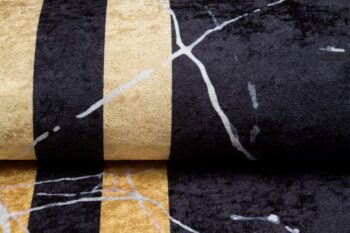 Tmavý dizajnový koberec s mramorovým vzorom zlatých detailov Šírka: 120 cm | Dĺžka: 170 cm