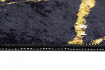 Tmavý moderný koberec s mramorovým vzorom Šírka: 80 cm | Dĺžka: 200 cm