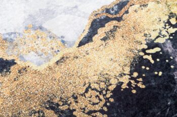 Tmavý moderný koberec s protišmykovou úpravou a abstraktným vzorom Šírka: 160 cm | Dĺžka: 230 cm