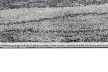 Tmavý sivý dizajnový koberec s abstraktným vzorom Šírka: 80 cm | Dĺžka: 150 cm