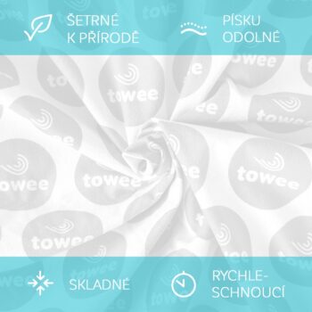 Towee Rýchloschnúca osuška FLORAL, 80 x 160 cm
