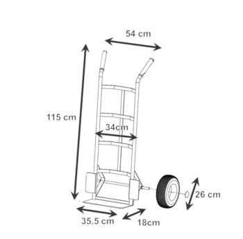 Transportný vozík do 200 kg v čiernej farbe