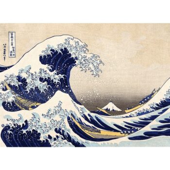 Trefl Drevené puzzle 200 - Veľká vlna pri pobreží Kanagawy - Hokusai Katsushika