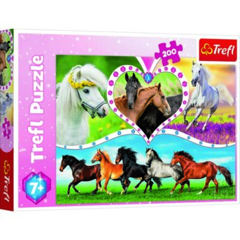 Trefl Puzzle Krásne kone, 200 dielikov