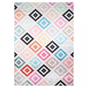 Trendový koberec s farebným geometrickým vzorom Šírka: 120 cm | Dĺžka: 170 cm