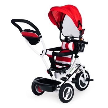 Trojkolka, kočík červenej farby Ecotoys