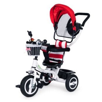 Trojkolka, kočík červenej farby Ecotoys