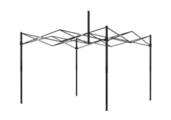 Trojstenný párty stan bez okien čierna 3m x 3m