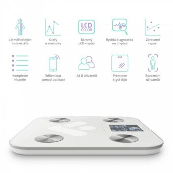 TrueLife FitScale W6 BT osobná váha s bluetooth, biela
