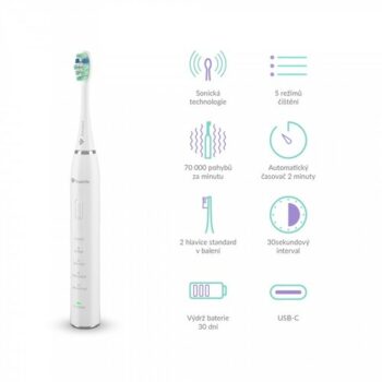 TrueLife Sonická zubná kefka SonicBrush Clean30, biela