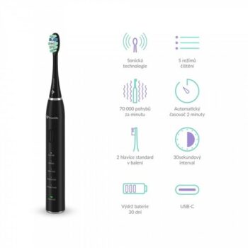 TrueLife Sonická zubná kefka SonicBrush Clean30, čierna
