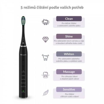 TrueLife Sonická zubná kefka SonicBrush Clean30, čierna