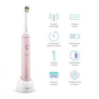 TrueLife Sonická zubná kefka SonicBrush Compact, ružová