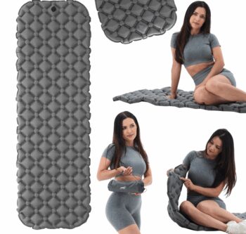 Turistická nafukovacia podložka 190 x 56 x 5,5 cm zelená