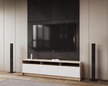 Zariaďte si obývačku s moderným a funkčným TV stolíkom ULFET U3, ktorý je funkčný a ponúka dostatok uzavretého úložného priestoru a tiež otvorené poličky na odloženie setoboxu, reprákov, či iných potrieb, ktoré chcete mať pri televízore po ruke. Vyrobený je z kvalitných materiálov a jeho krásne…