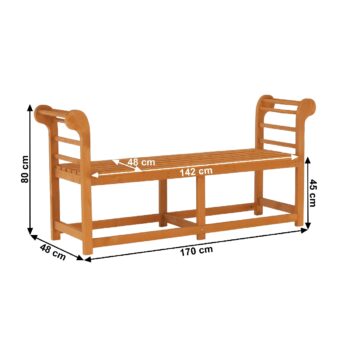 Záhradná lavička URITA sa stane Vašim obľúbeným miestom. Dopraje Vám relax, komfort a pohodlie aké si zaslúžite. Vďaka svojmu jedinečnému dizajnu hneď na seba strhne pozornosť. Je vyrobená z dreva v prírodnom prevedení. Jej rozmery sú (ŠxHxV): 170x48x80 cm. Výška sedu je 45 cm, hĺbka sedu je 48 cm…