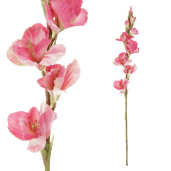 Umelá kvetina Gladiola ružová, 10 x 85 x 10 cm