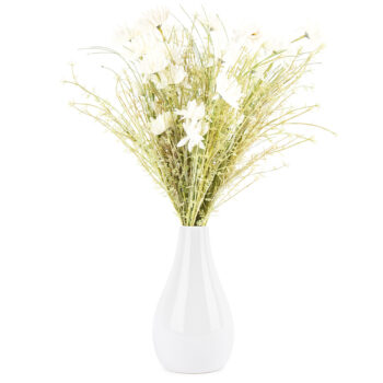 Umelé lúčne kvetiny 50 cm, biela