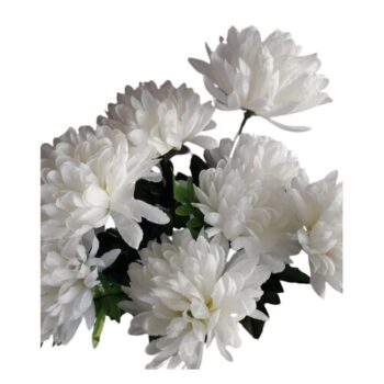Umelý zväzok Chryzantém, biela, výška 58 cm