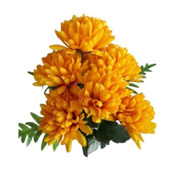 Umelý zväzok Chryzantém, tnavožltá, výška 58 cm