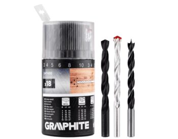 Univerzálna sada vrtákov GRAPHITE 54T430 – 18 ks pre kov, drevo aj tehlu