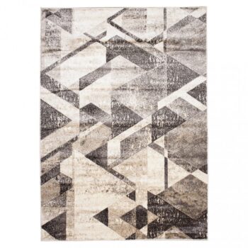 Univerzálny moderný koberec s geometrickým vzorom v odtieňoch hnedej Šírka: 80 cm | Dĺžka: 150 cm